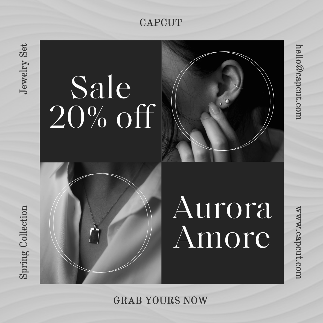 Affiche marketing de bijoux et accessoires Offre spéciale Instagram Post Style délicat