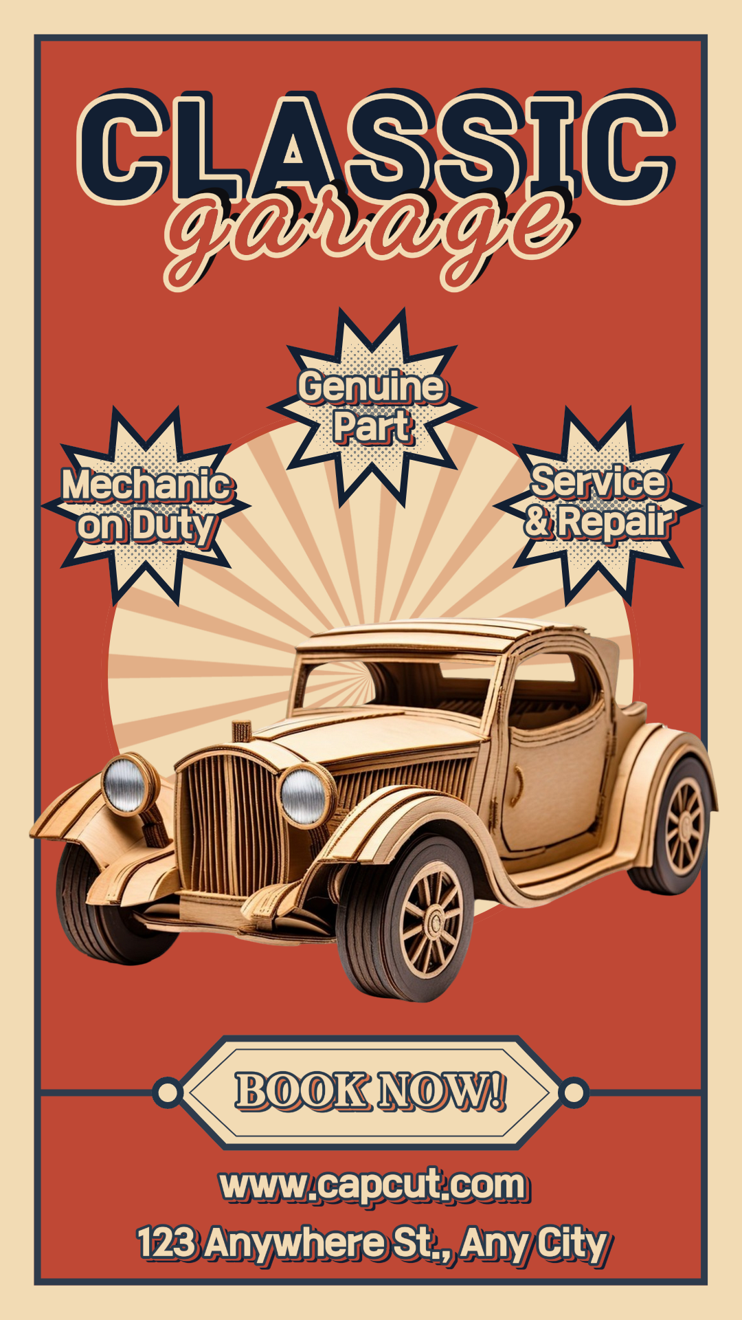 Cars Marketing Poster Instagram Story -  Classic Garage