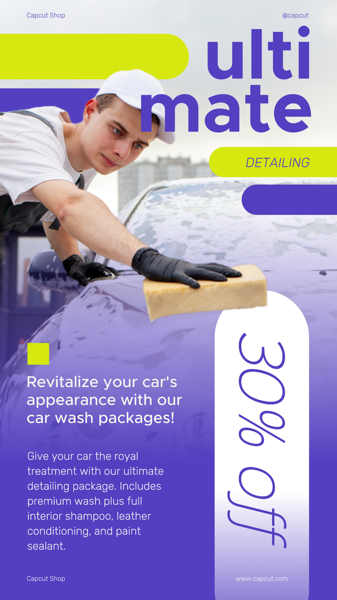 Cars Marketing Poster Car Wash Promotion Instagram Story Modern