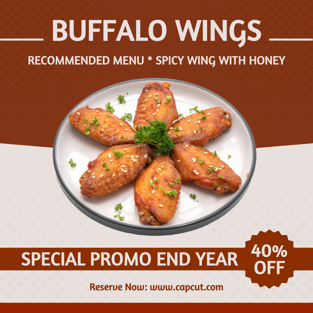 Promo Buffalo Wings Posting Instagram