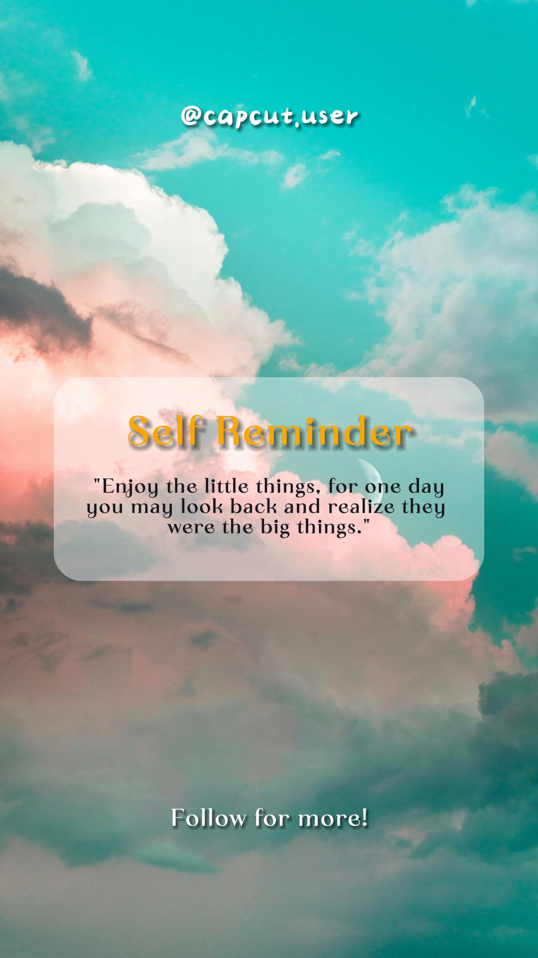 Tiktok thumbnail self reminder quotes