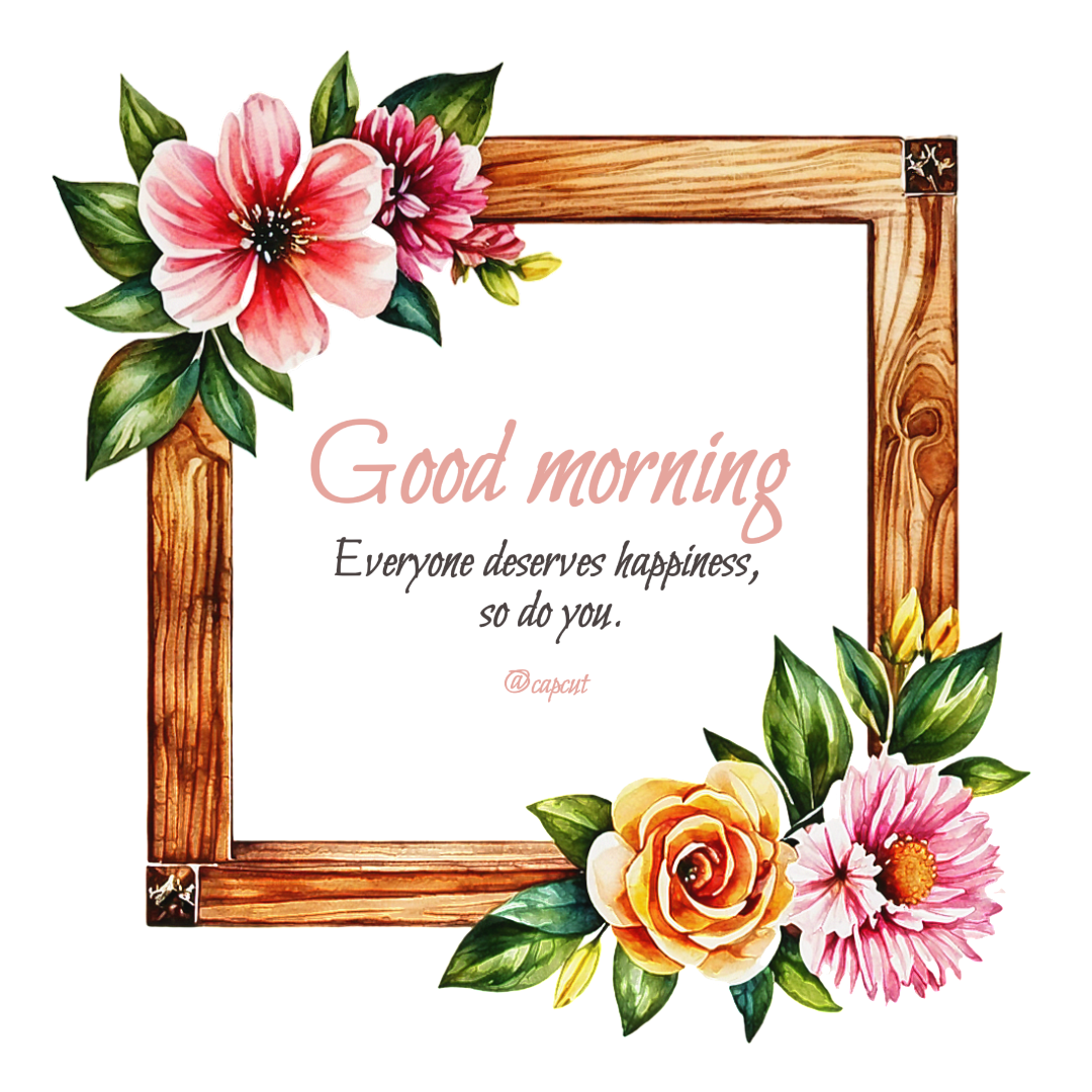 Saudação diária Instagram Post Flor de madeira quadrada