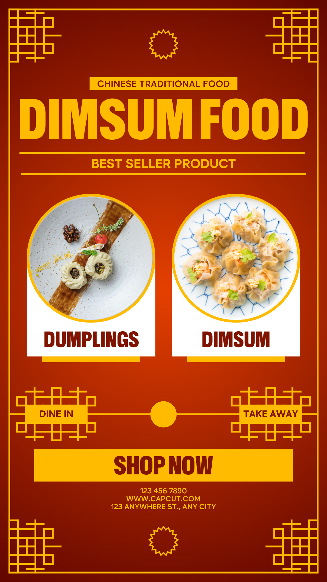 Chinese Food Dimsum Dumplings Instagram Story