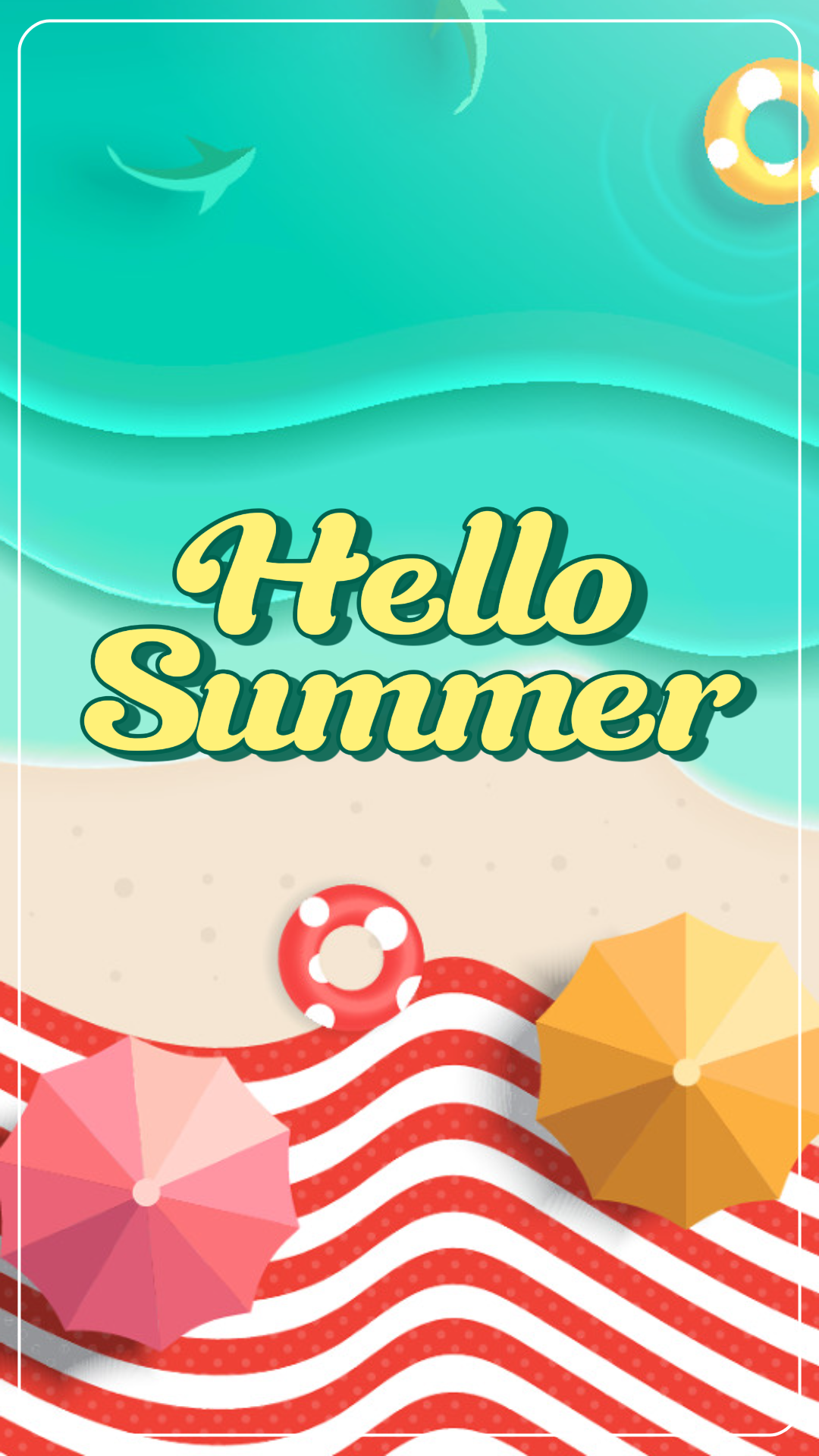 Allgemeines Marketing-Poster Hallo Sommer Instagram Story