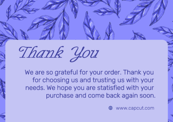 Non-marketing Thank You Card Minimalist