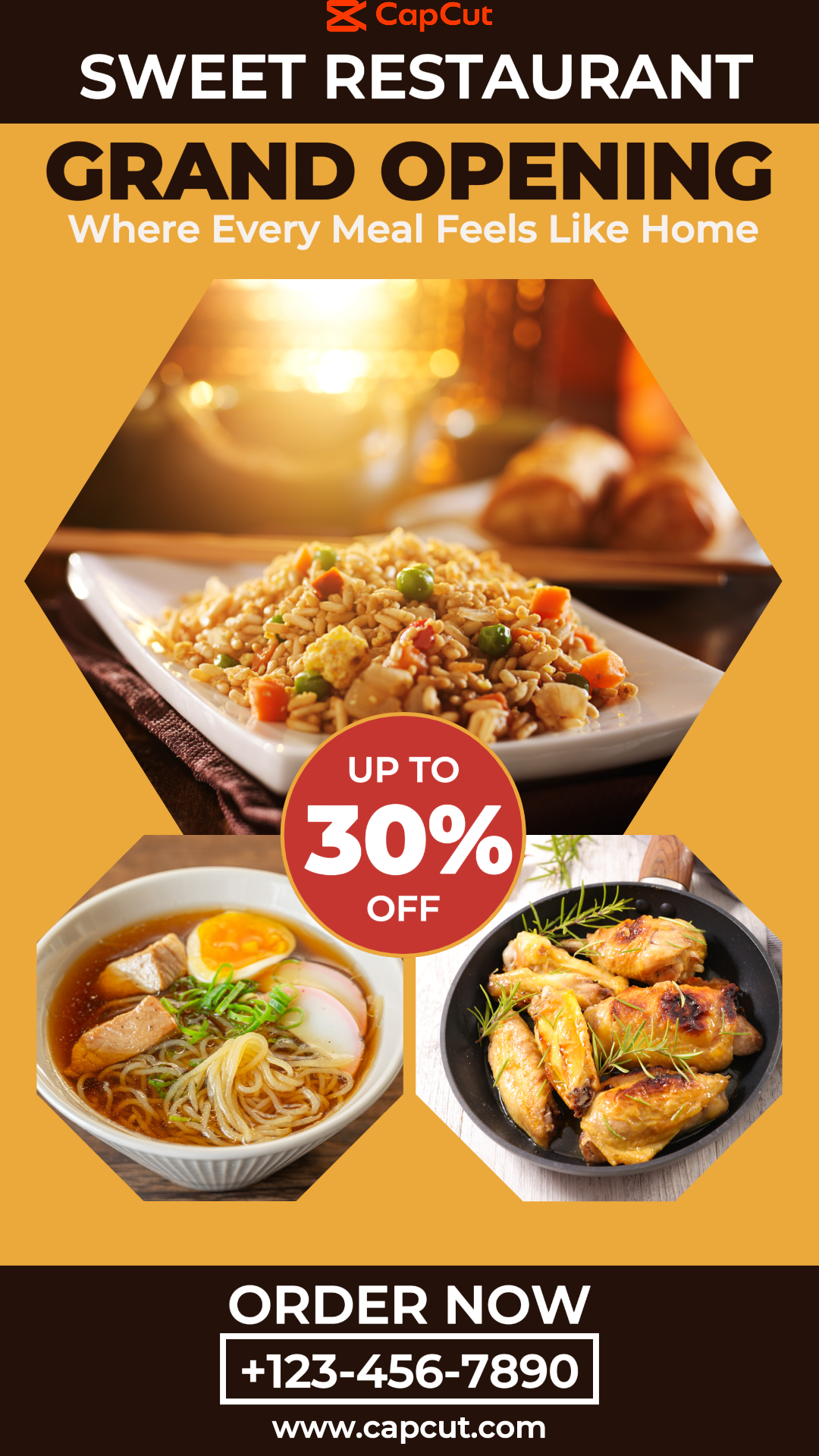 그랜드 오프닝 레스토랑 프로모션 인스타그램 스토리