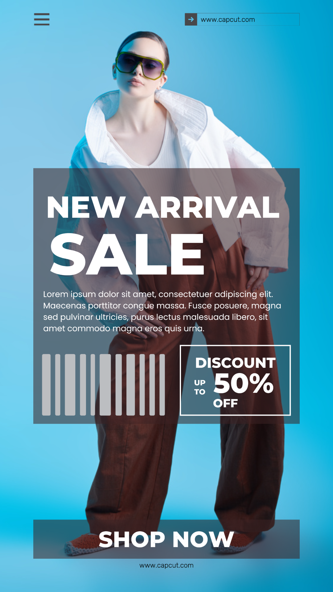 Promoción de la nueva colección de moda Historia de Instagram