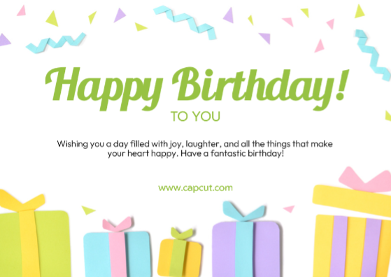 Non-marketing Birthday Greeting Card