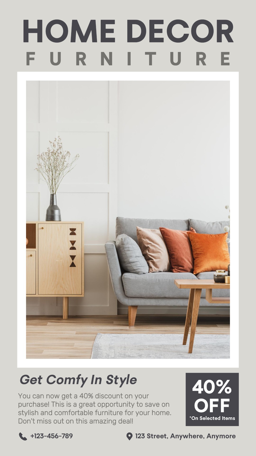 Home Decor Furniture Promotion Instagram Story