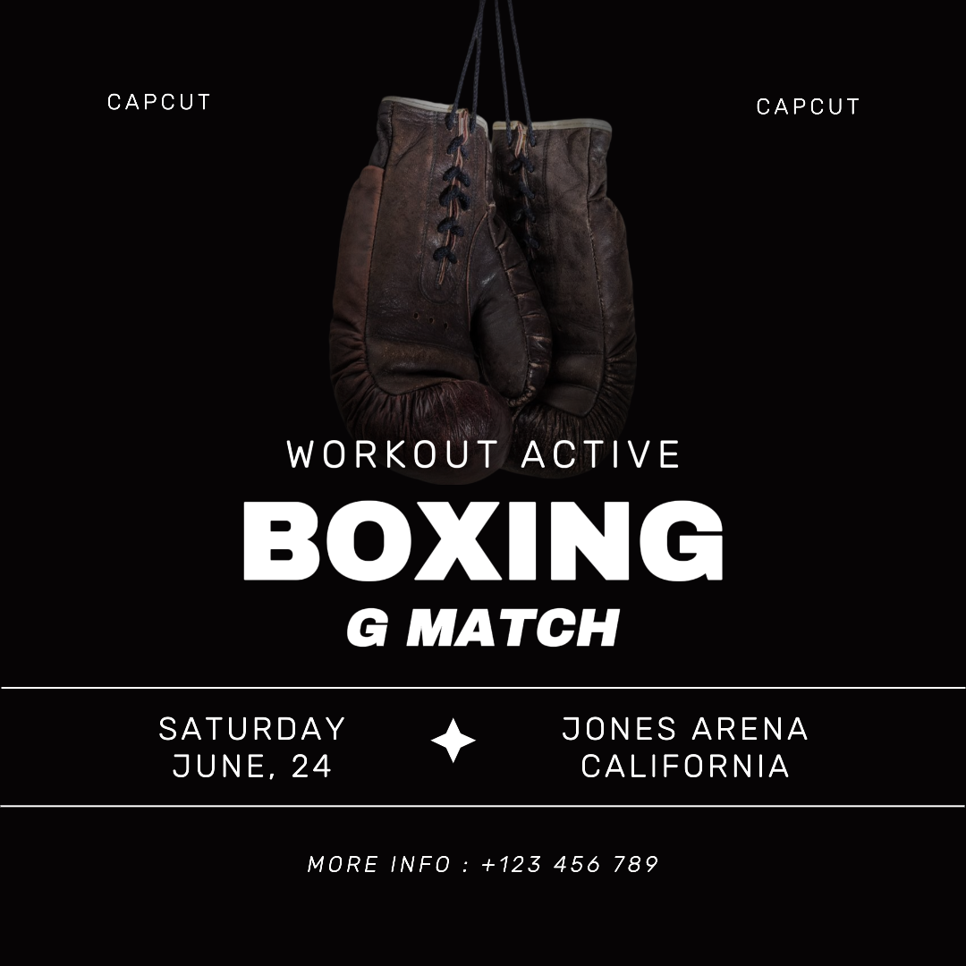 Plantilla de publicación de instagram de combate de boxeo de entrenamiento