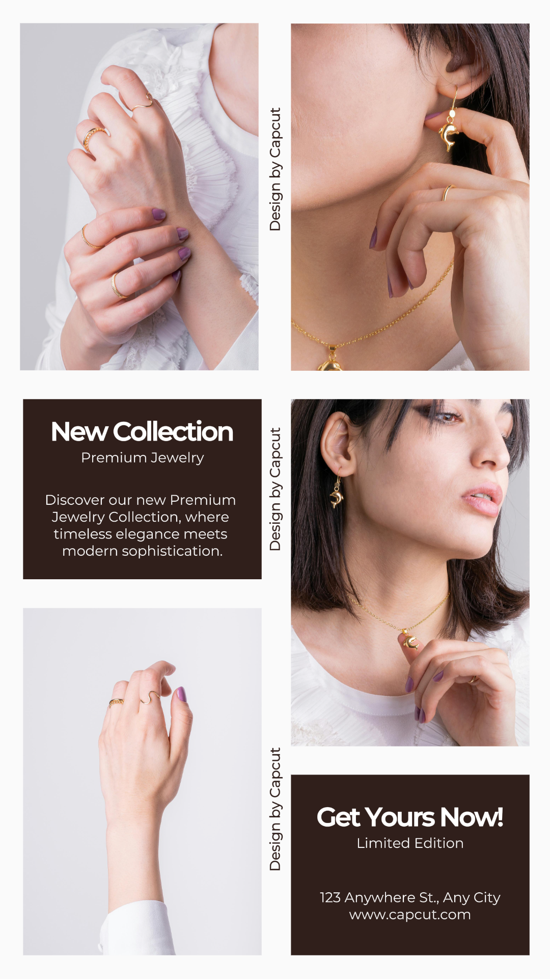 Jewelry and accessories - Marketing Poster New Collections Instagram Story Brown