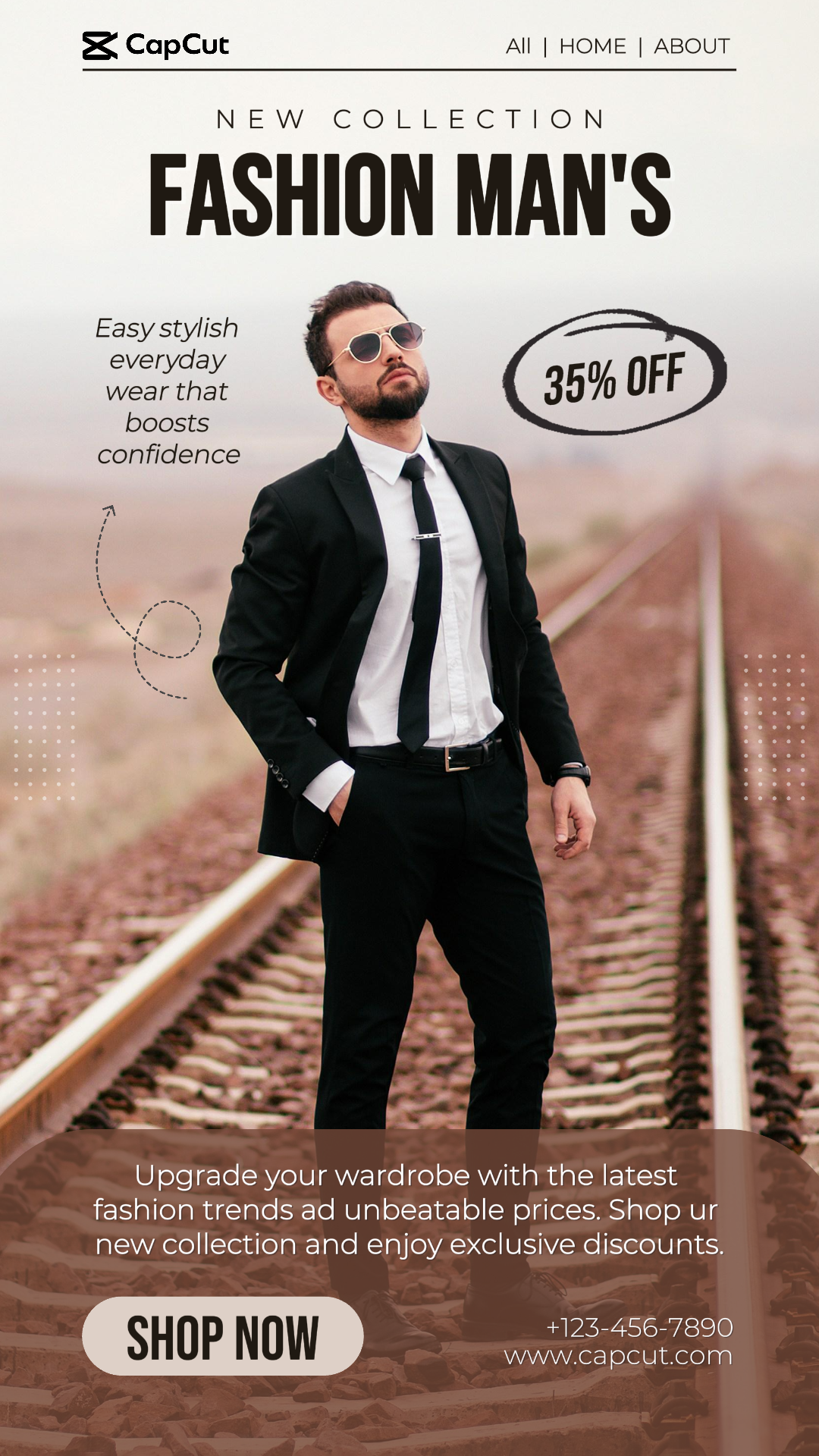 Cartel de marketing de ropa y zapatos historia de instagram Moda