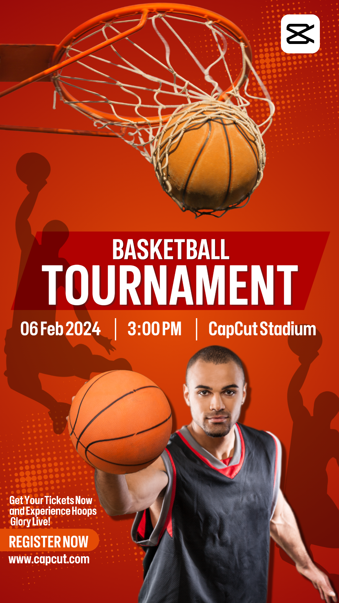 Sports Event Instagram Red & Orange