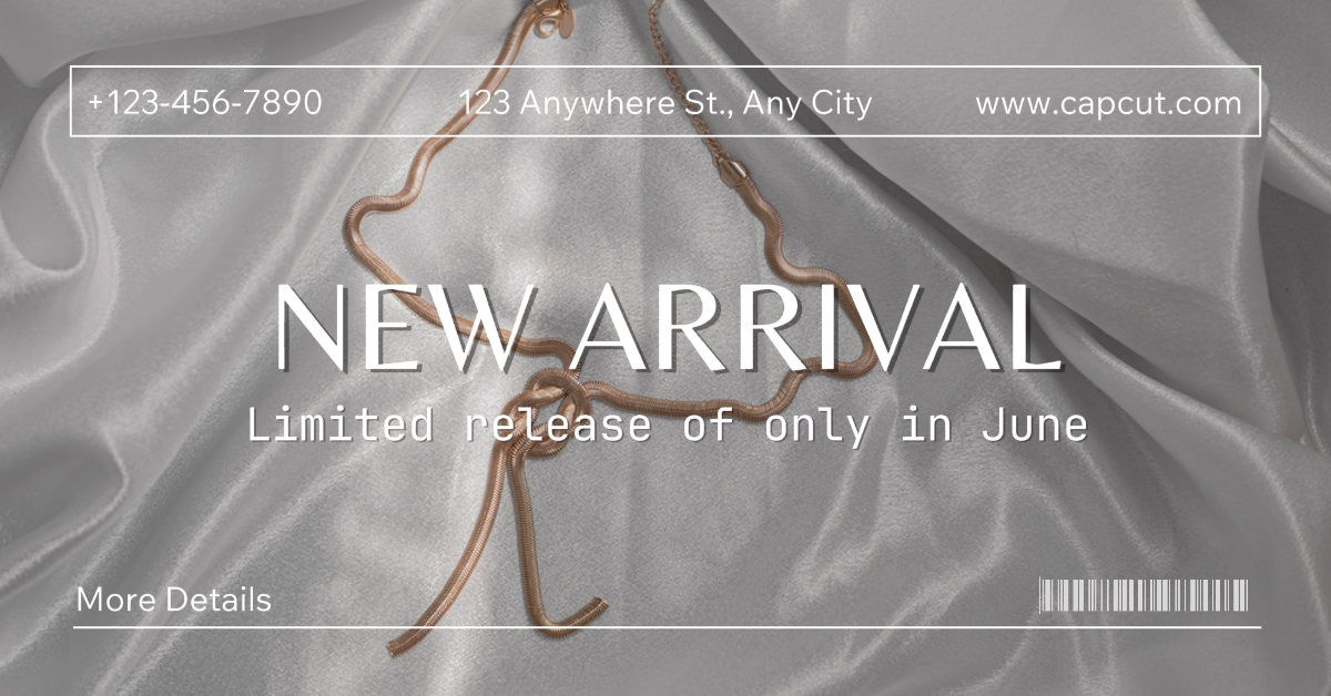 Anuncios de Facebook Cartel de marketing Nueva llegada 1200 * 628 px Joyas