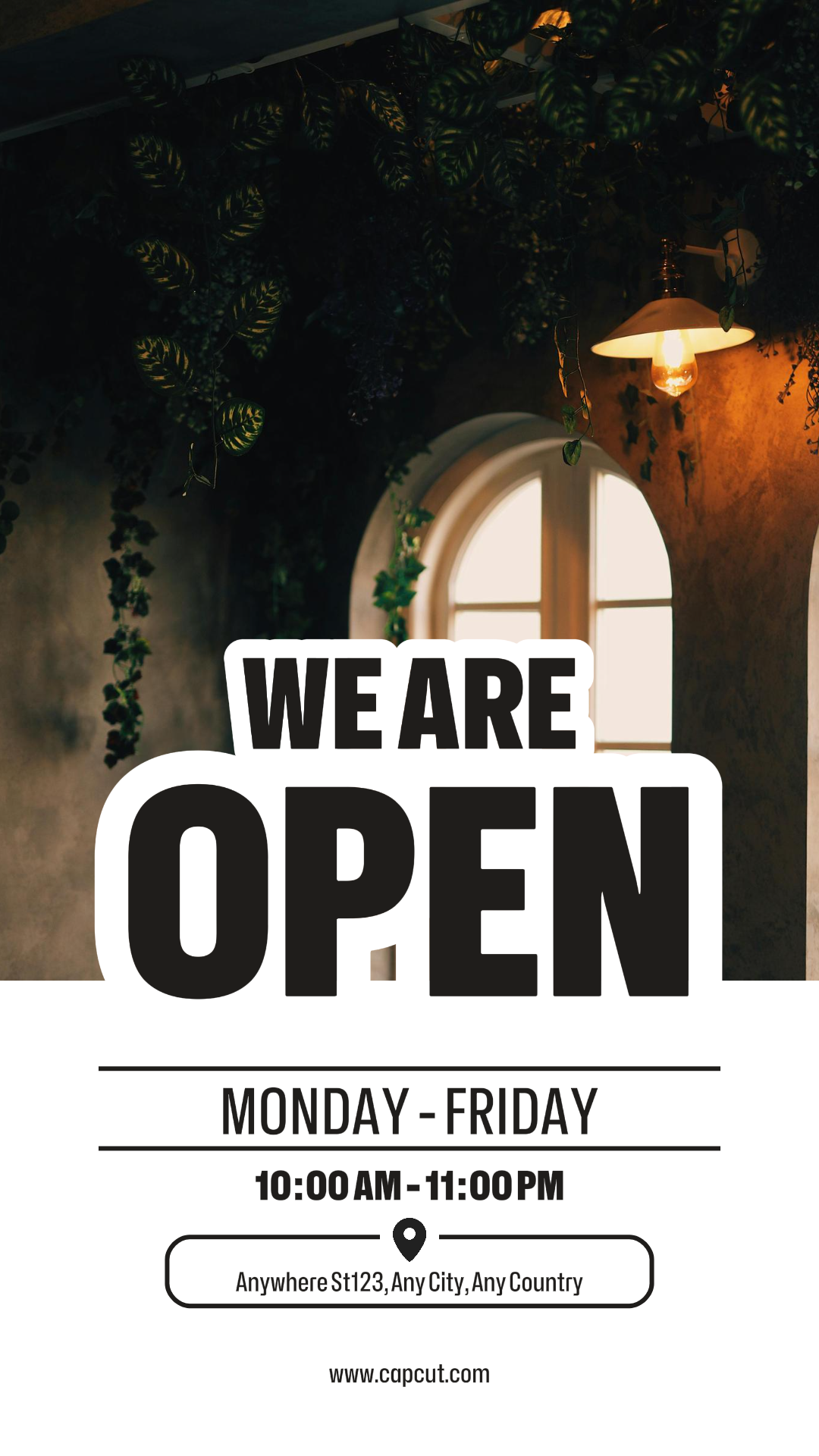 Cartel de marketing de negocios y oficinas Instagram Story Cafe Apertura