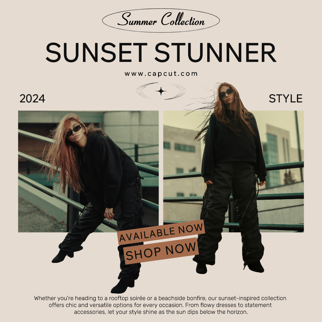 Kleidung und Schuhe - Marketing Poster Produkt Dsiplay For Summer Collection Instagram Post