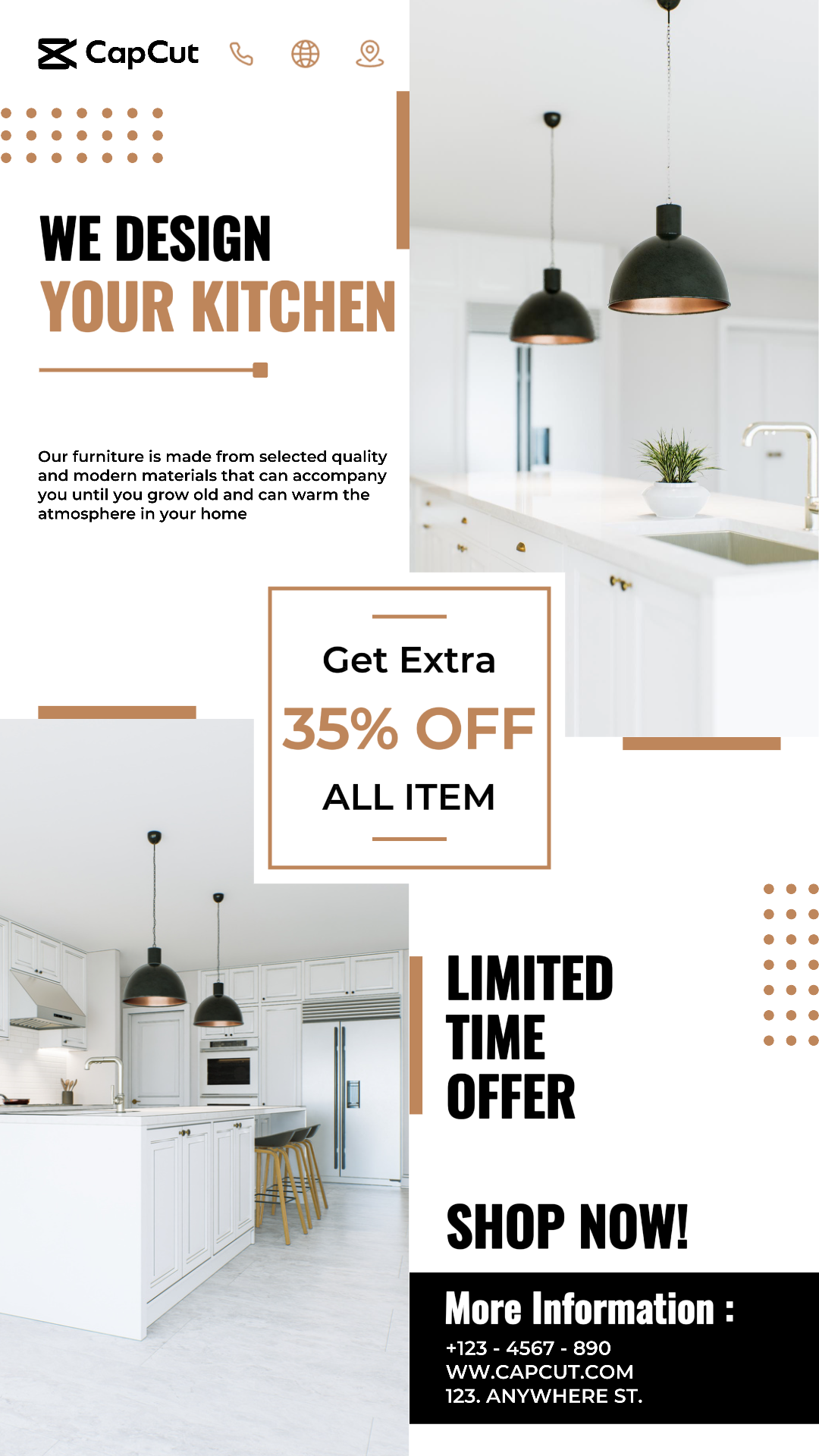 Rumah Tangga - Pemasaran Poster Promosi Produk Furnitur Modern Cerita Media Sosial