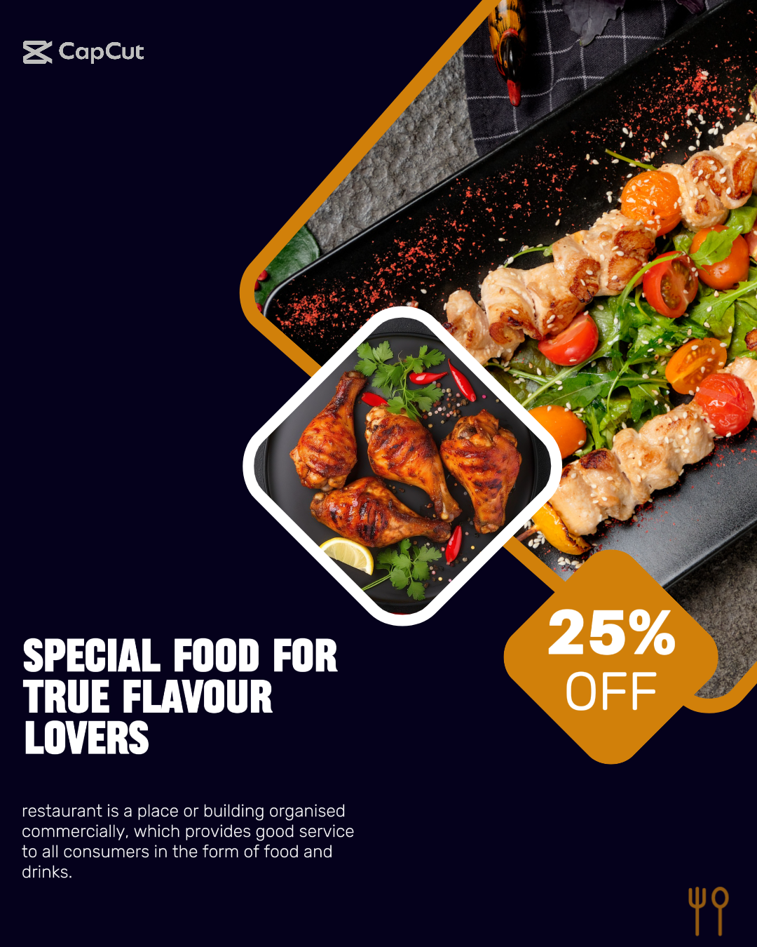 Foods & beverage Special food for true flavour lovers instagram post