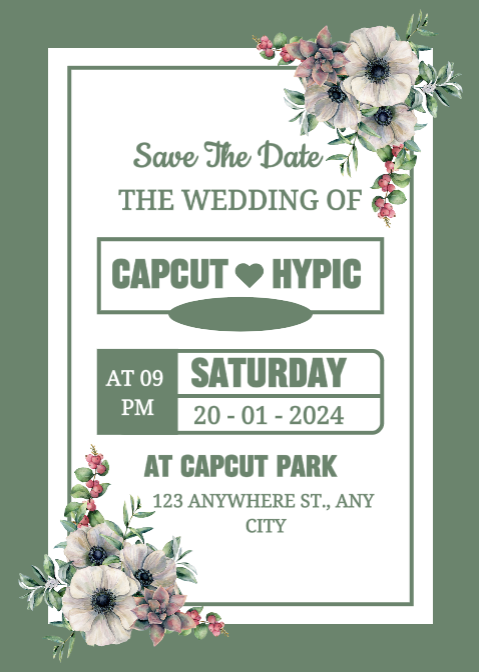 Ocasiões pessoais - convite de casamento