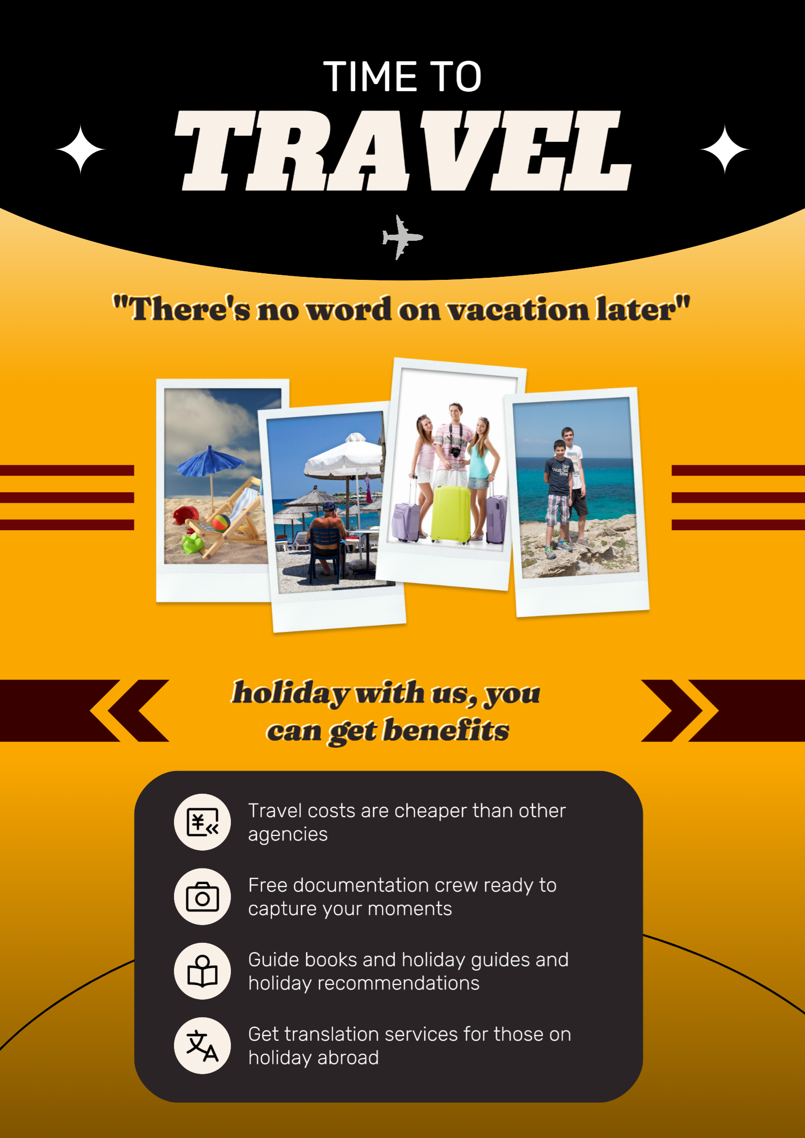 Creative Poster Travel Industry Yellow Design