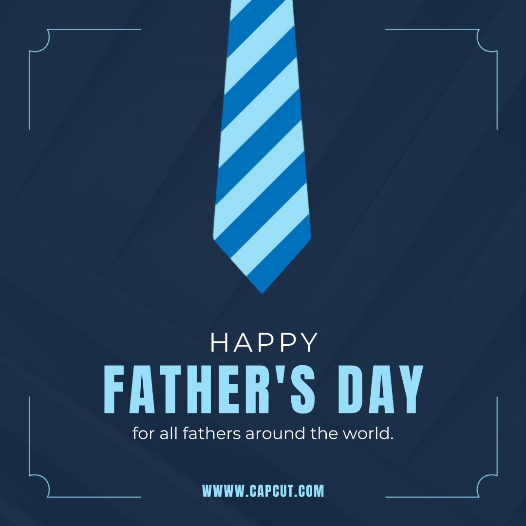Father's Day Creative Poster Instagram Post Dark Blue