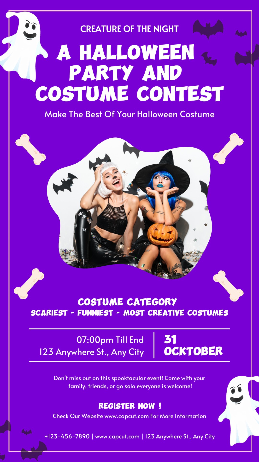 Concurso de Halloween Historia de Instagram