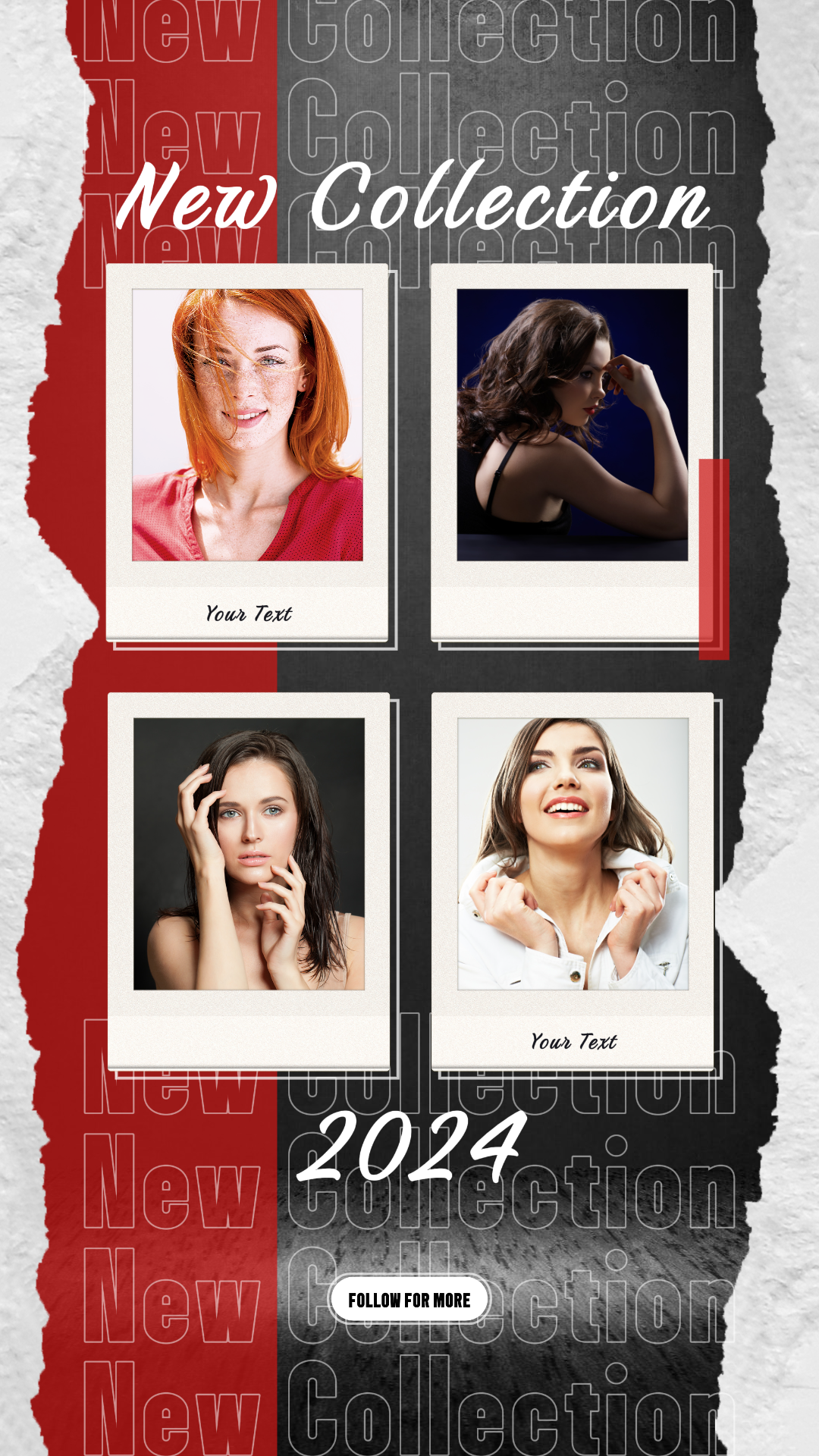 Colagem de fotos não comercial preta