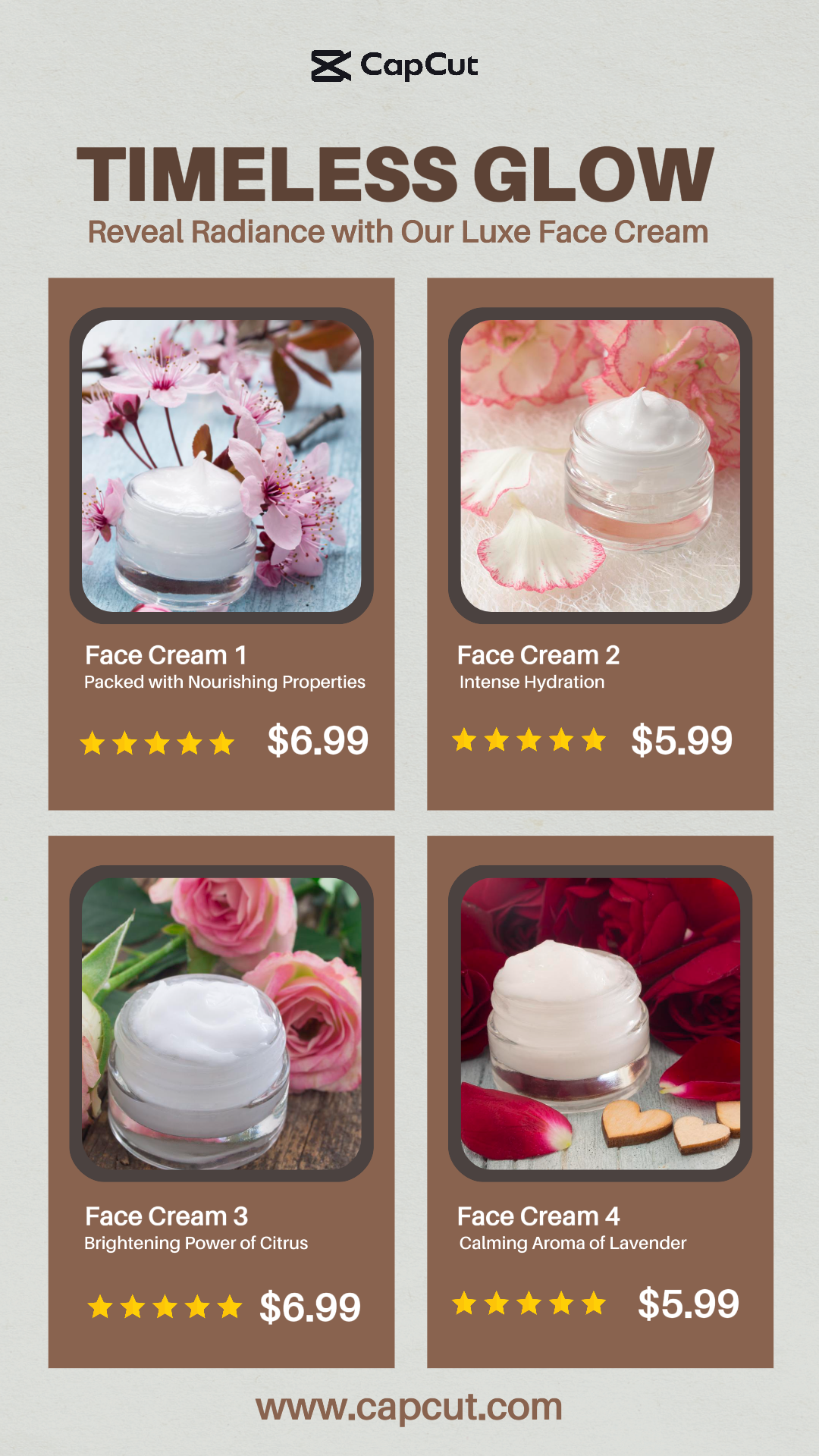 Schönheit und persönliche Gesichtscreme Produktanzeige Ins