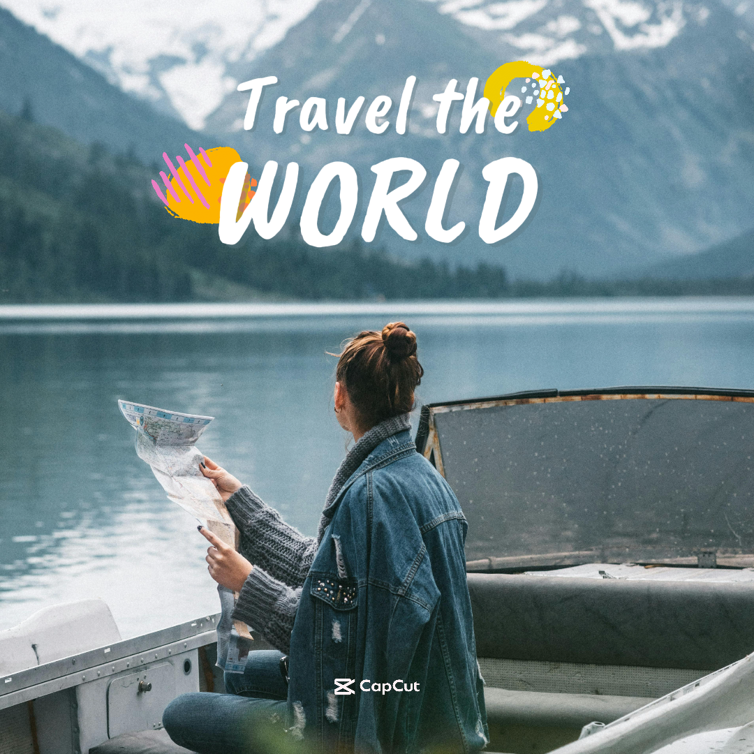 Viagem Criativo Poster Instagram Post Viagem ao Mundo