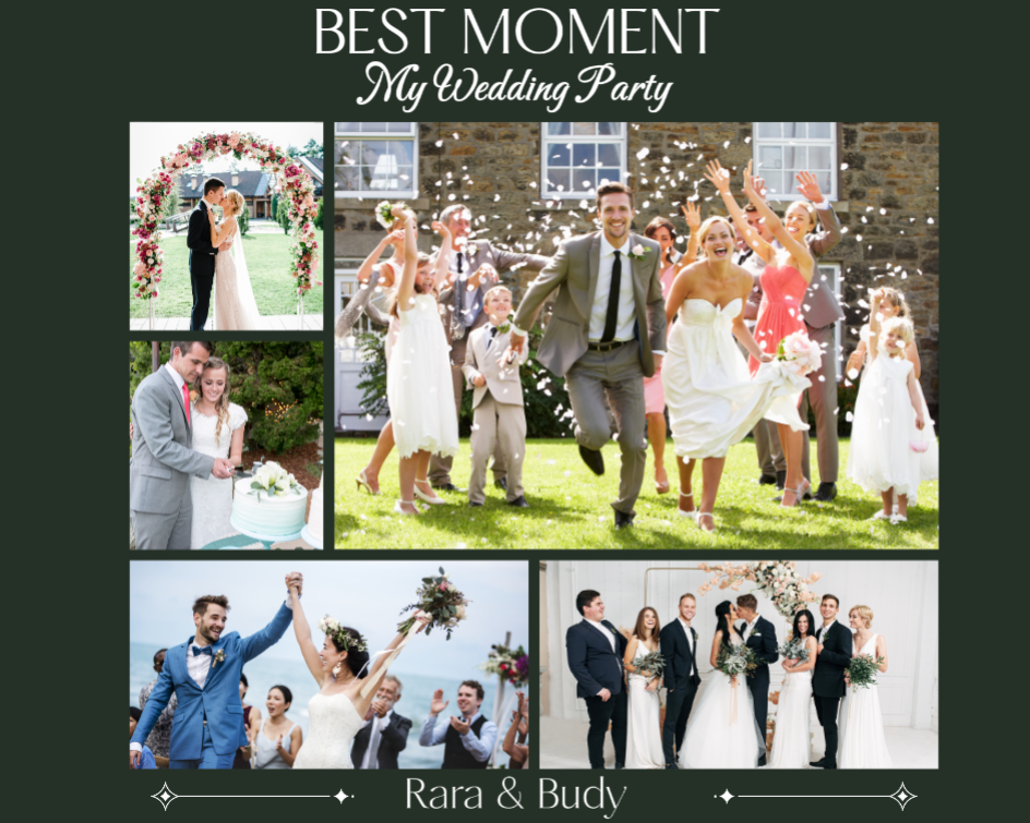 Non - Marketing Photo Collage Happy Wedding