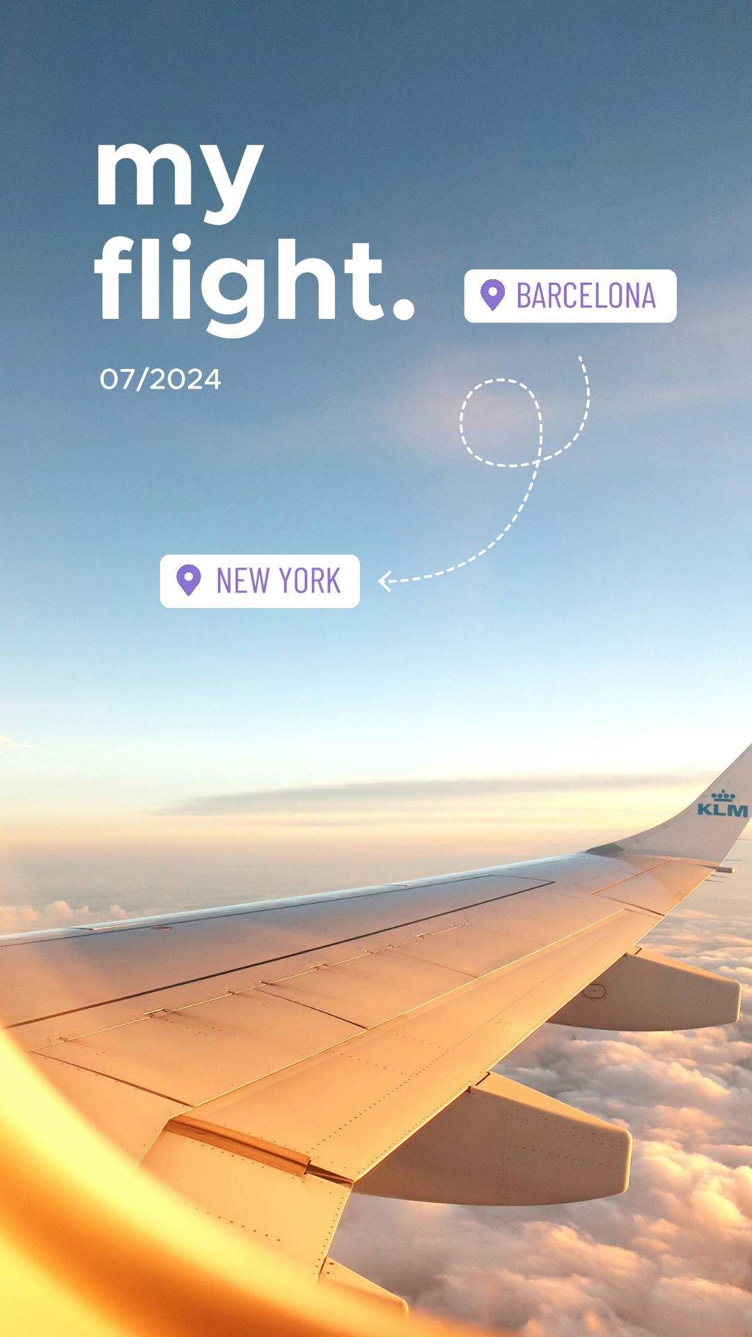 Travel Creative Poster TikTok Mein Flug