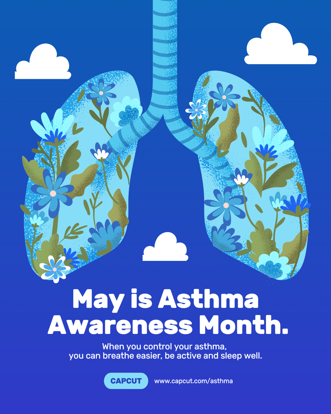 Poster Kreatif Hari Asma Sedunia FB Post Floral