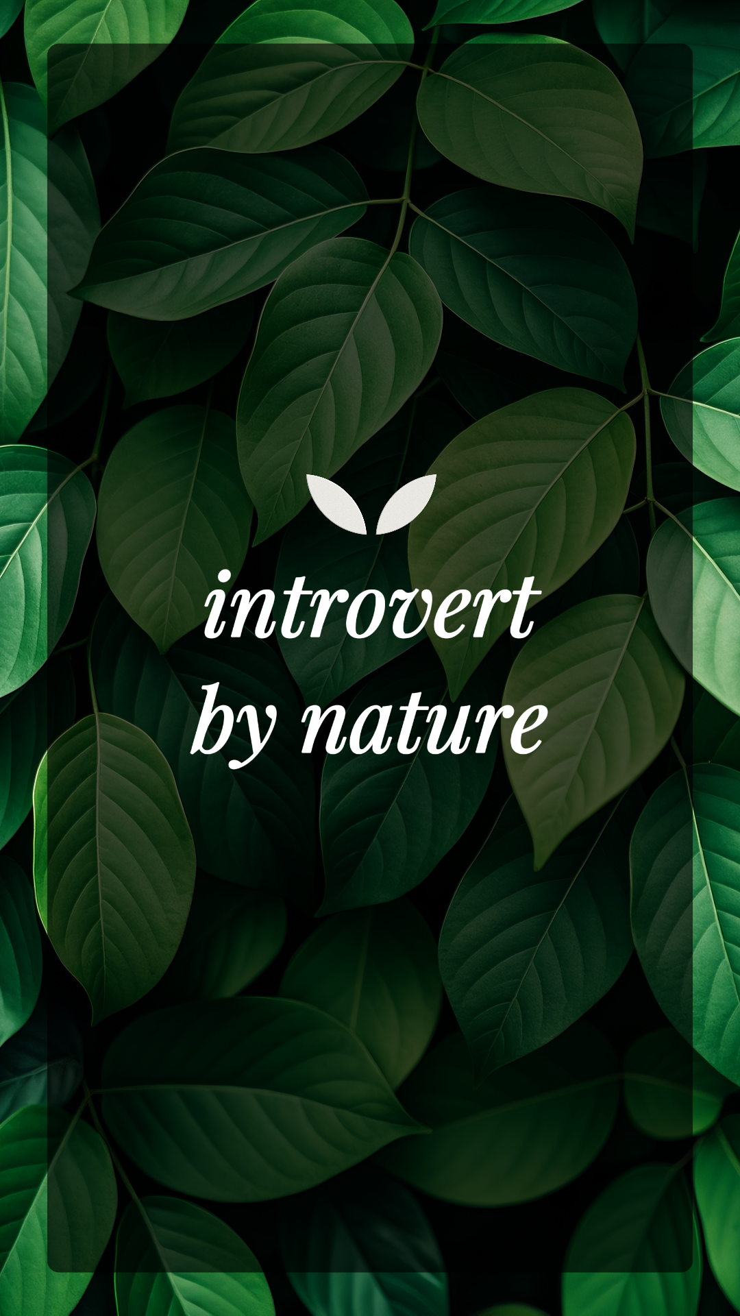 Fondo de pantalla Póster creativo Hoja verde