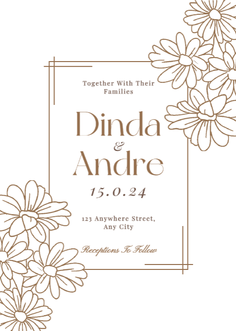 Invitación De Boda Minimalista