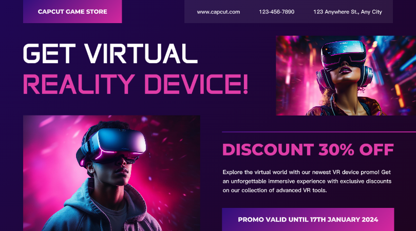 Virtual Reality Device Promotion Facebook Ad