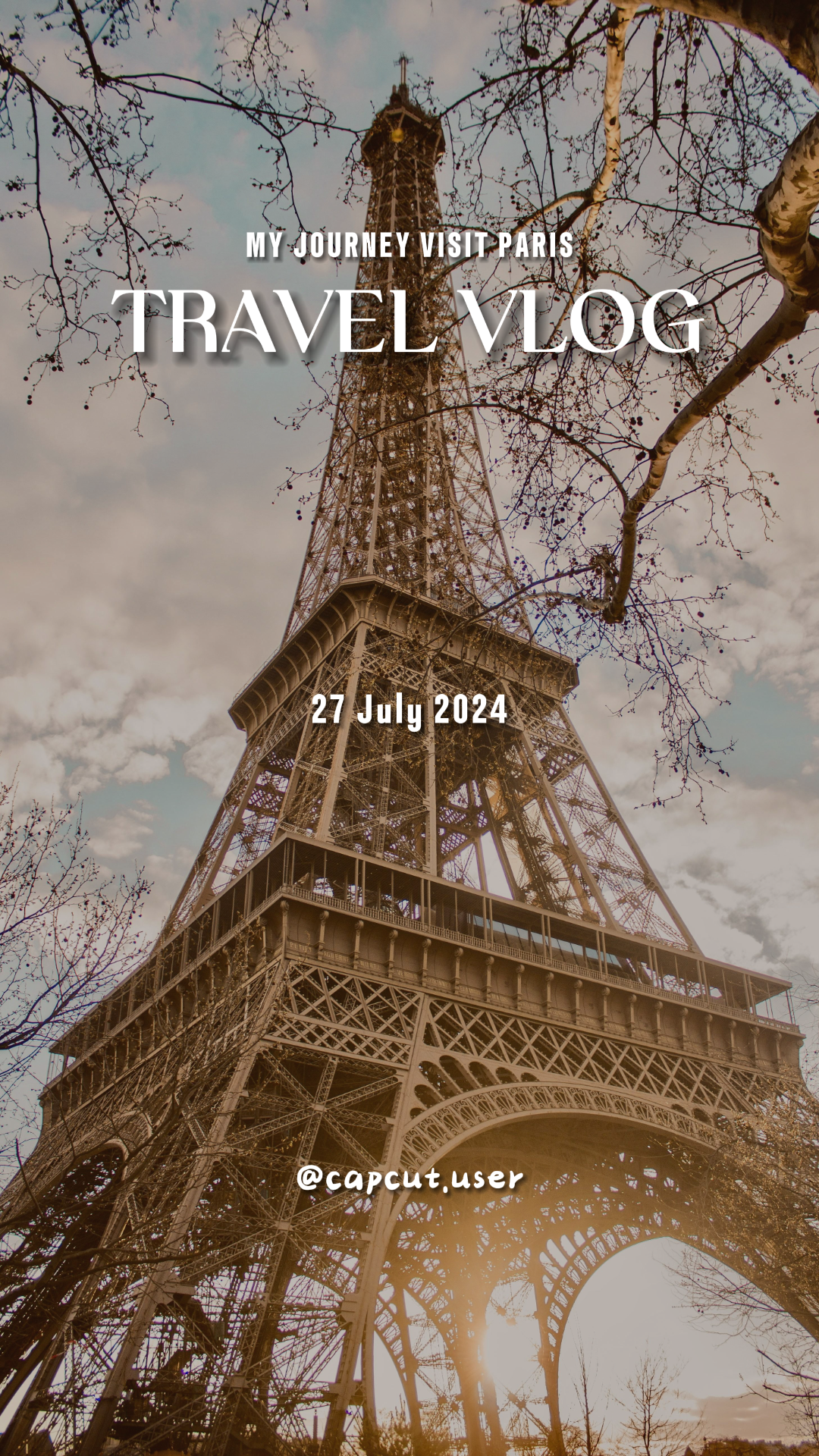 Tiktok thumbnail paris travel vlog minimalist