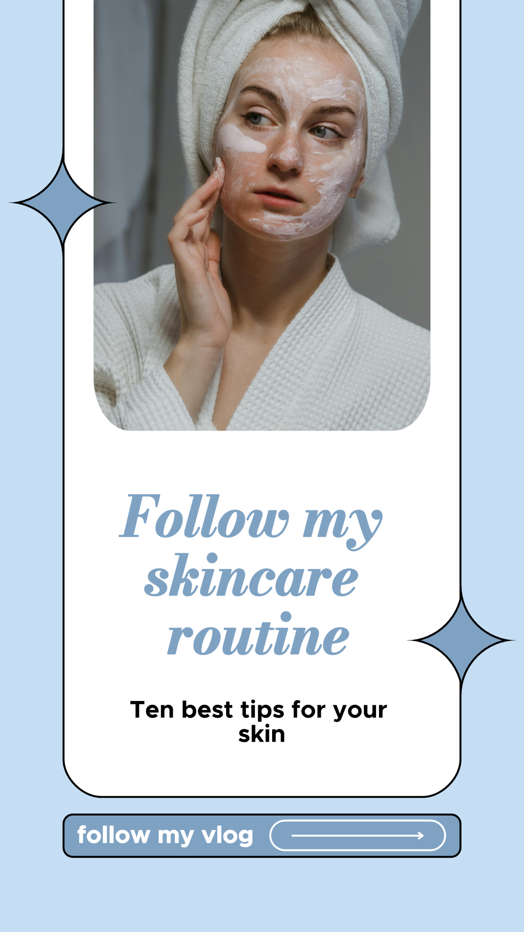 Tiktok thumbnail beauty and care skincare routine vlog