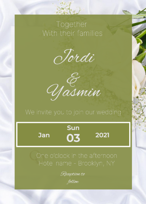 Invitación - Invitación De Boda Verde