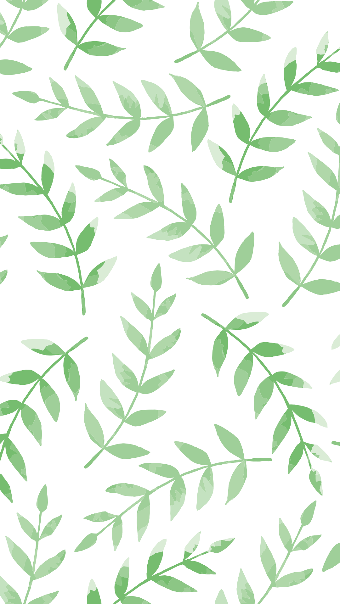 Tapete Grüne Blätter Muster Illustration