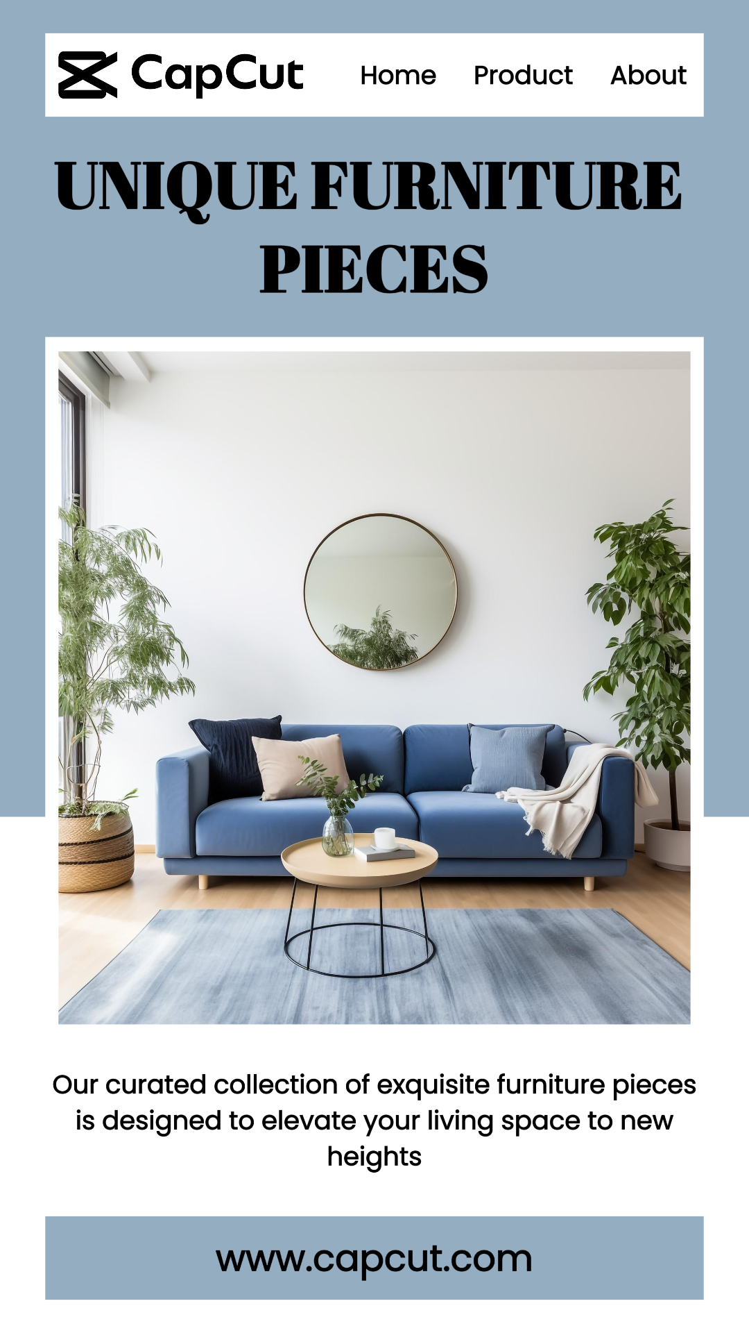 Exhibición De Piezas De Muebles De Collage Minimalista