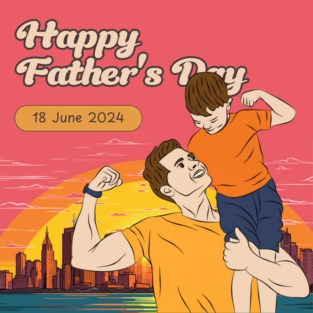 Father's Day Creative Poster Instagram Post Illustration