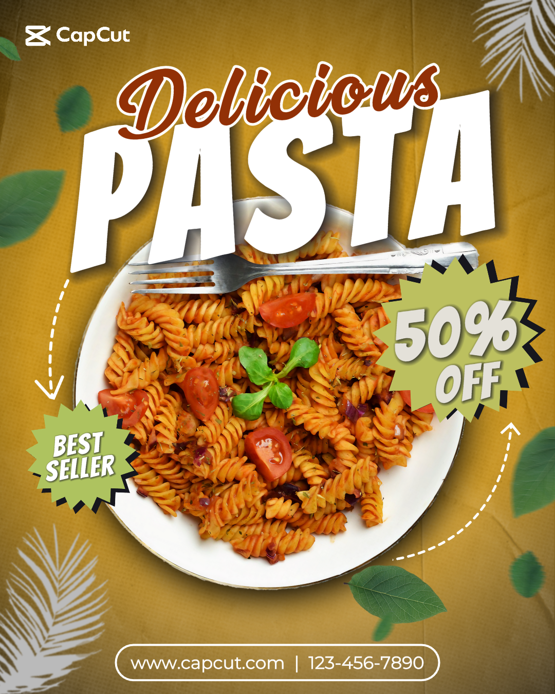 Pasta Makanan Instagram Posting Gradien Kuning Minimalis 7