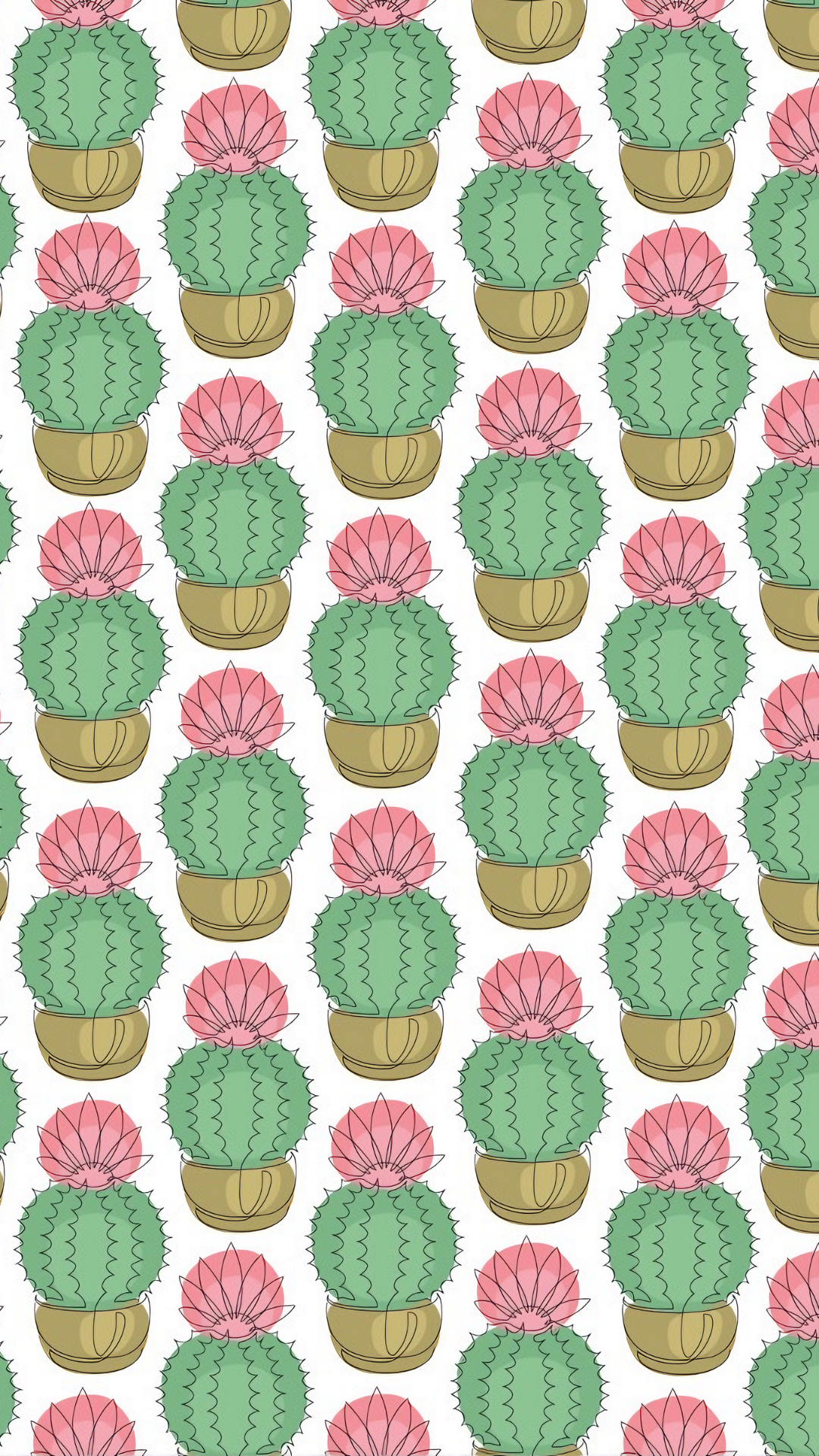 Papel de parede criativo cartaz Cactus Padrão