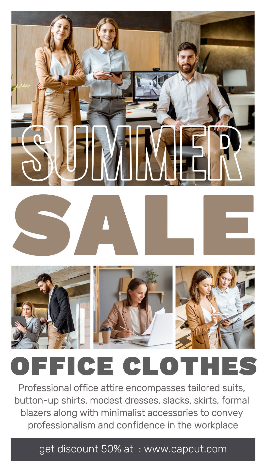 Clothing Promotion Instagram Story Office Clothes