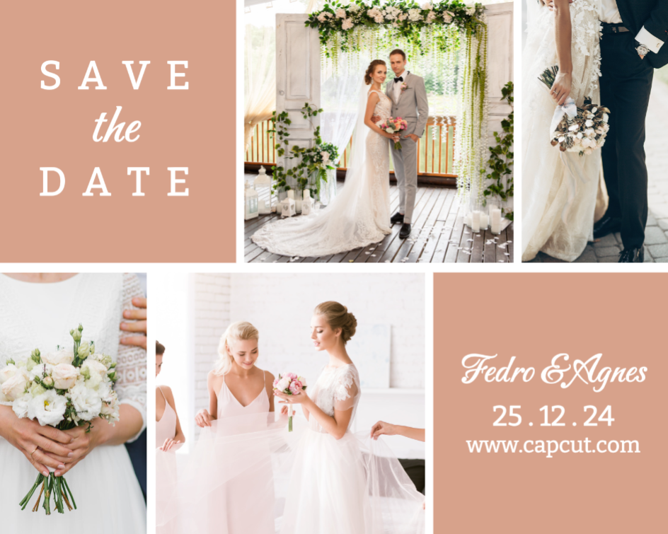 Collage de photos de mariage non marketing minimaliste