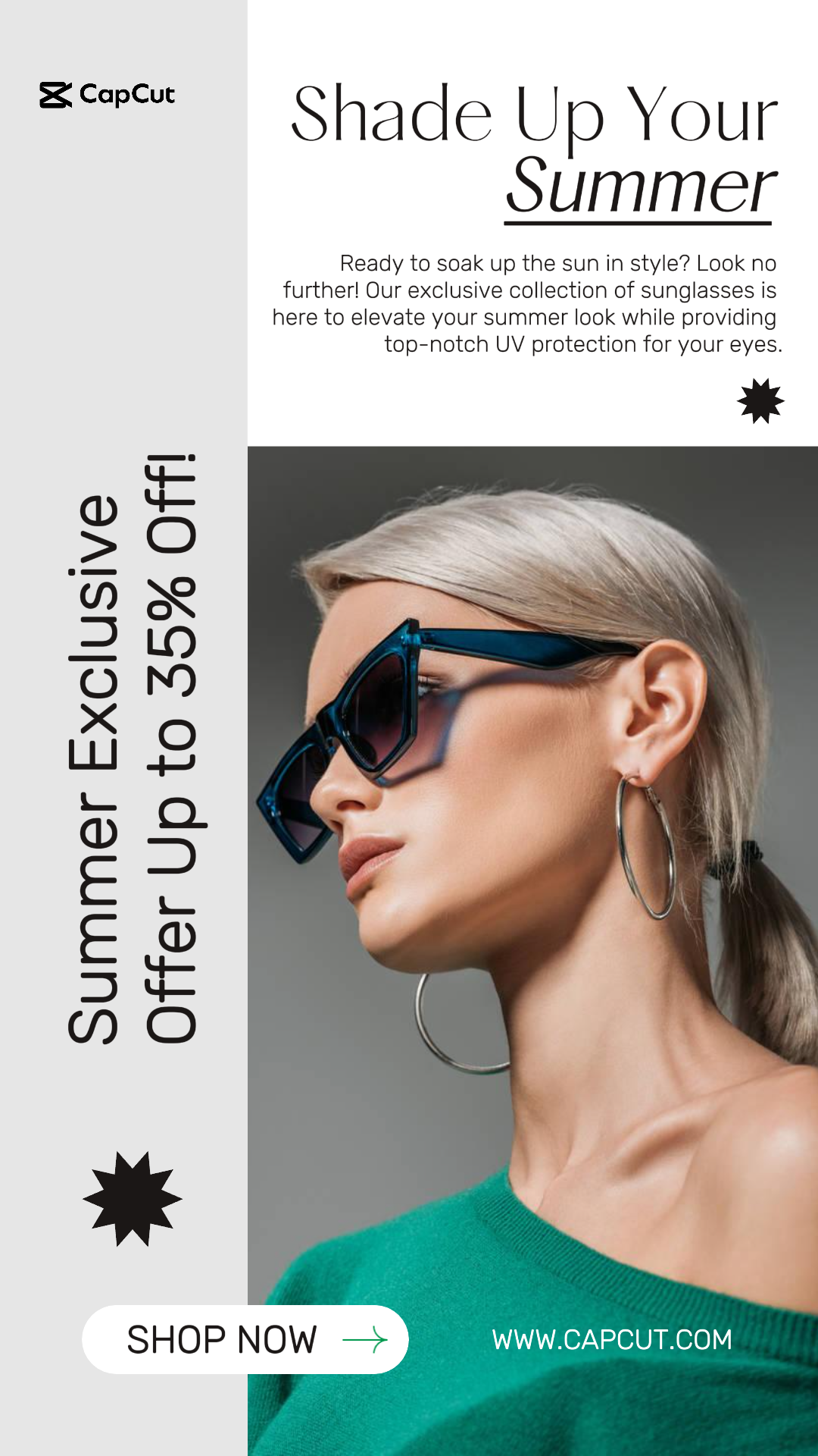 Jewelry and accessories - Sunglasses Marketing Poster Promotion Instagram Story