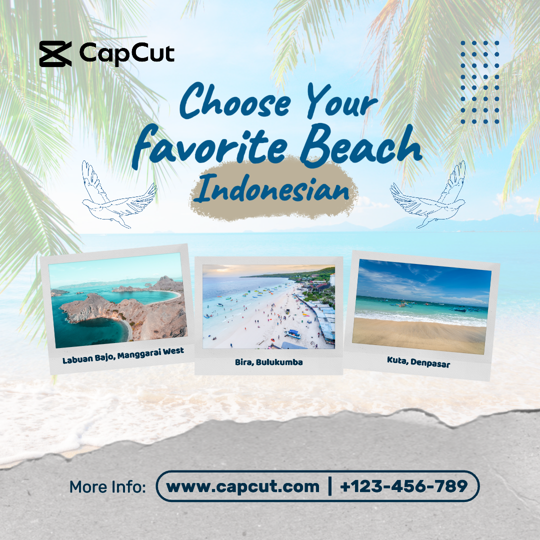 Travel Industry Holiday Beach Indonesian Design Minimalist