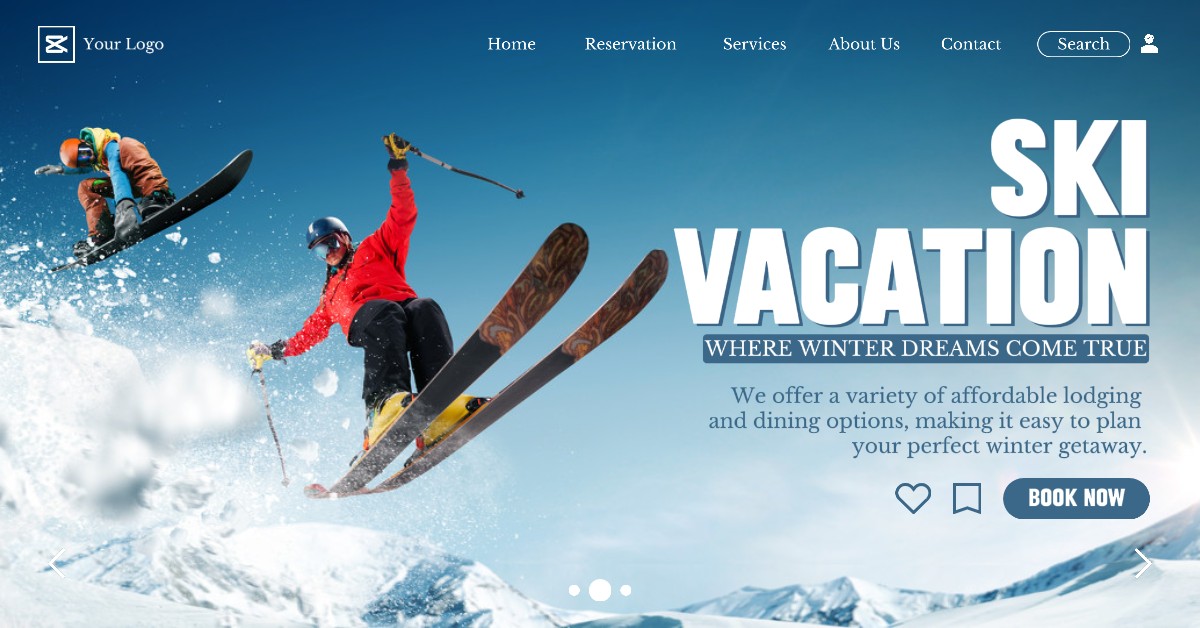 Andere Reise Ski Urlaub Promotion Landing Page
