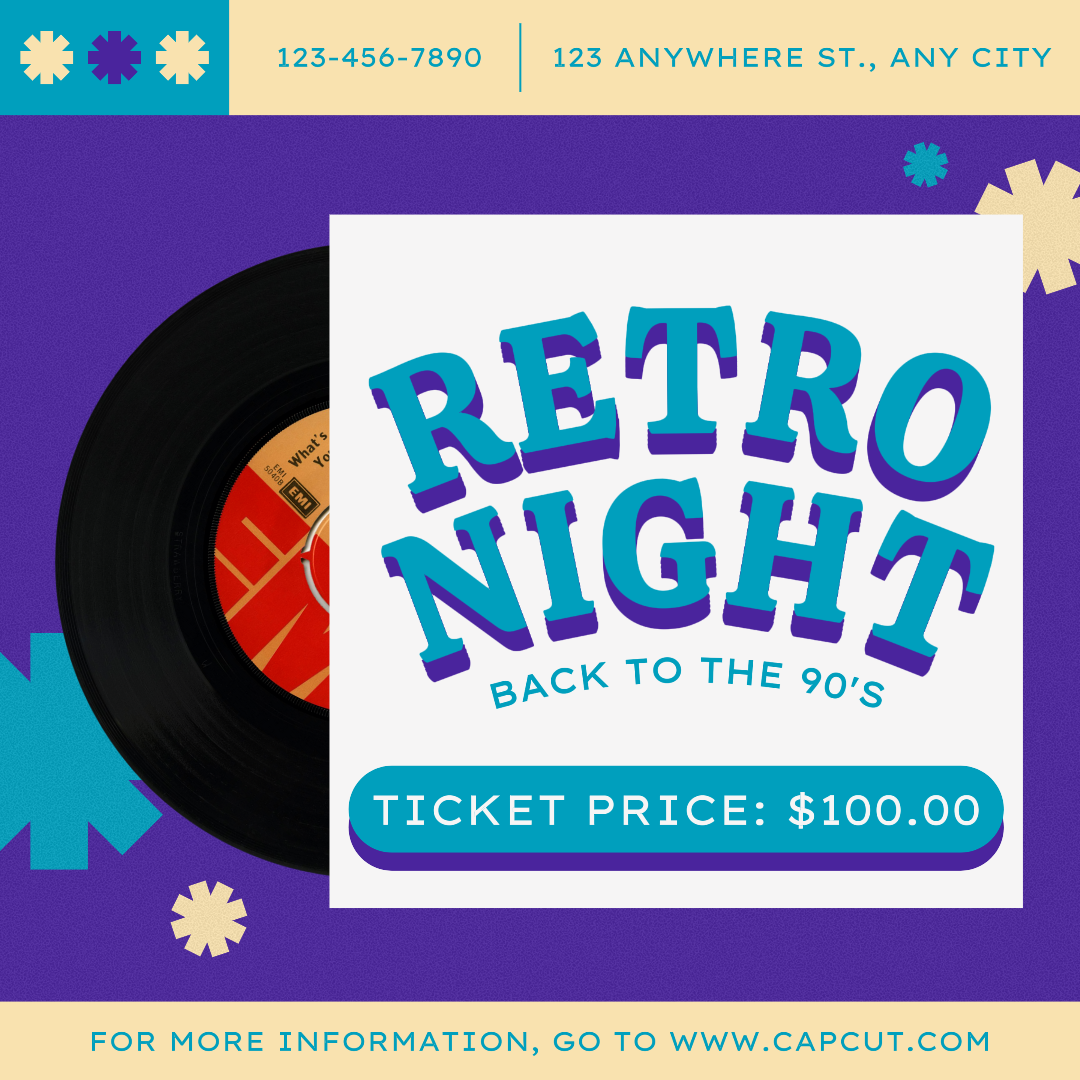 Unterhaltung Retro-Nacht-Poster Retro-Stil