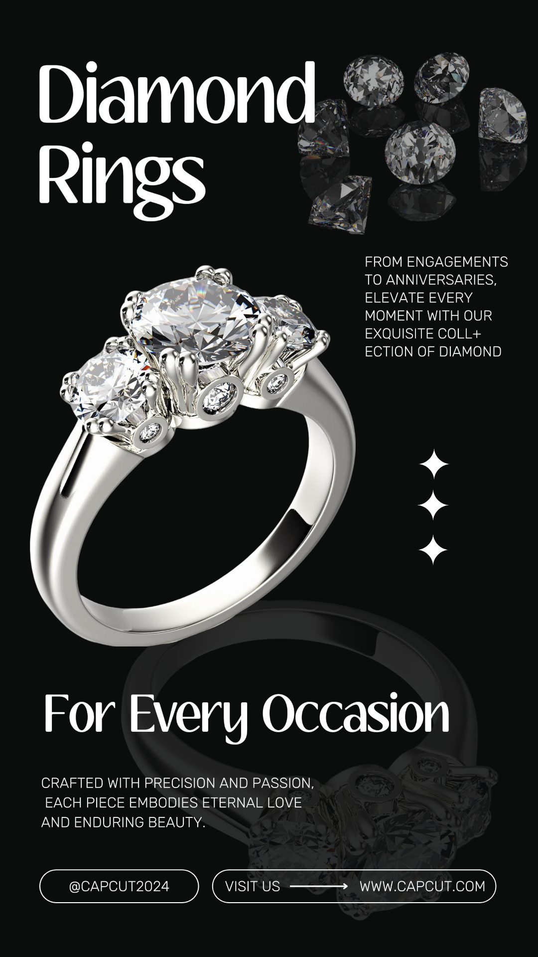 Jewelry Marketing Poster Jewelry Promotion Instagram Story Black